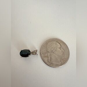 Blue and white sapphire pendant in white gold!!!